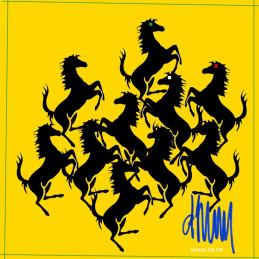 Chevaux-Chevaliers cabrés puissance au clair